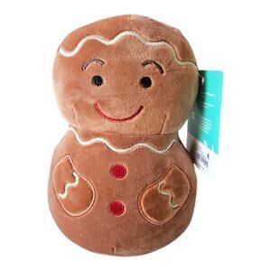 NEW Pillowfort Kids Christmas Gingerbread Man Plush in Brown (Size: 9" x 6")